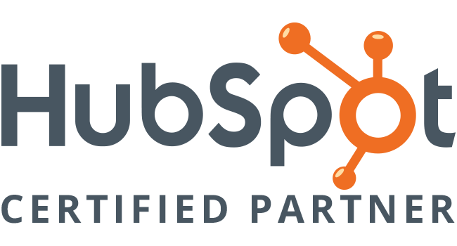 HubSpot Certified Partner logo representing Shoreline Digital Marketing's partnership, emphasizing expertise in inbound marketing and CRM solutions.