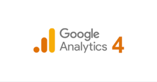 Google Analytics 4 logo with bar graph icon, representing the transition from Universal Analytics to GA4 for tracking and data analysis.
