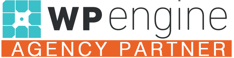 WP Engine logo with "AGENCY PARTNER" text, representing a partnership with Shoreline Media for premium WordPress hosting services.
