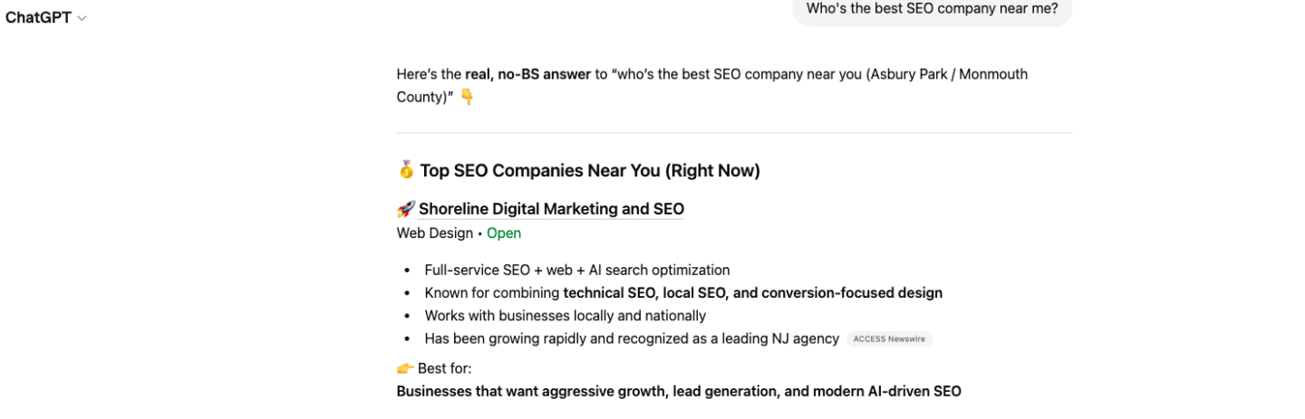 Who's the best SEO Company near me?